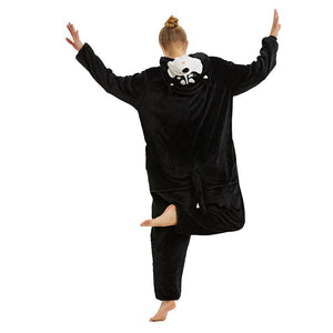 Onesie World Unisex Animal Pyjamas - Black Husky Dog Adult (Cosplay / Nightwear Halloween Carnival