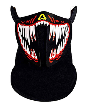 Sound Activated Led Half Mask Bloody Mouth Toys