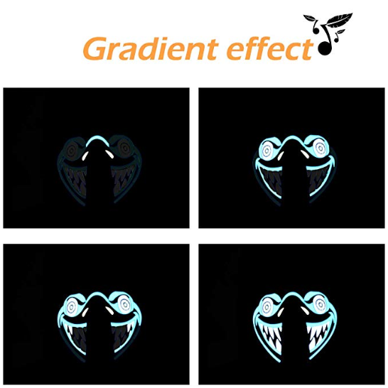 Sound Activated Led Half Mask Toys