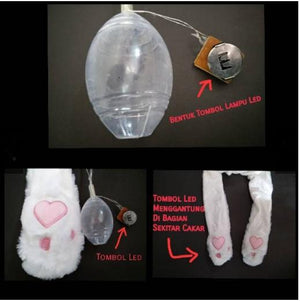 Cute Movable / Jumping Dancing - Ear Blue Unicorn Funny Hat With Led Light Animal Hats