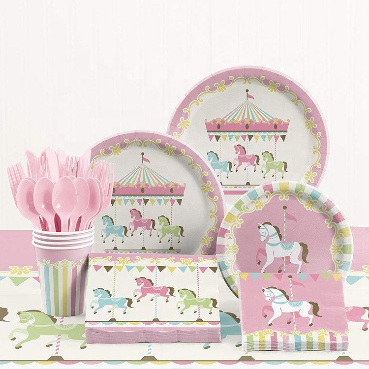Carousel Theme Birthday Party Cutlery Package