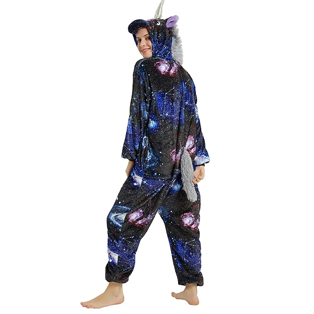 Onesie World Unisex Animal Pyjamas - Dark Galaxy Unicorn Adult (Cosplay / Nightwear Halloween
