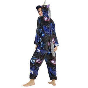 Onesie World Unisex Animal Pyjamas - Dark Galaxy Unicorn Adult (Cosplay / Nightwear Halloween