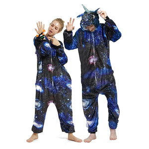 Onesie World Unisex Animal Pyjamas - Dark Galaxy Unicorn Adult (Cosplay / Nightwear Halloween