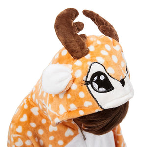 Onesie World Unisex Animal Pyjamas - Deer Kids (Cosplay / Nightwear Halloween Carnival Novelty