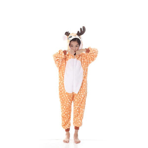 Onesie World Unisex Animal Pyjamas - Deer Kids (Cosplay / Nightwear Halloween Carnival Novelty