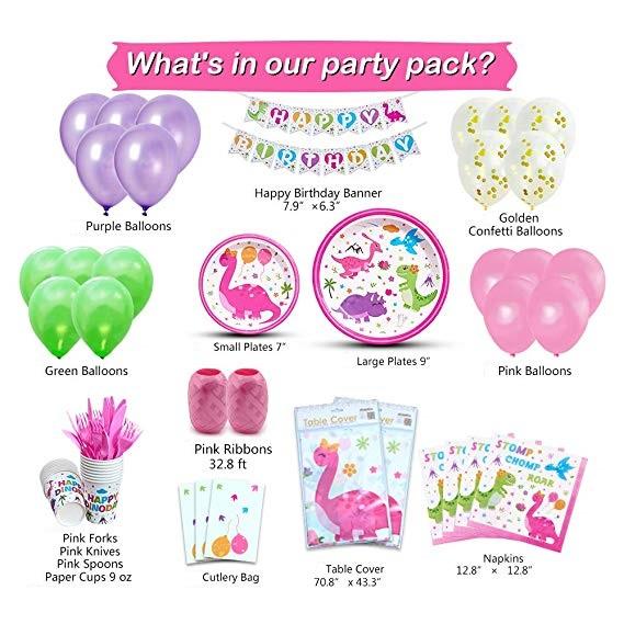 Dinosaur Theme Birthday Party Supplies Premium Package (#Type A)