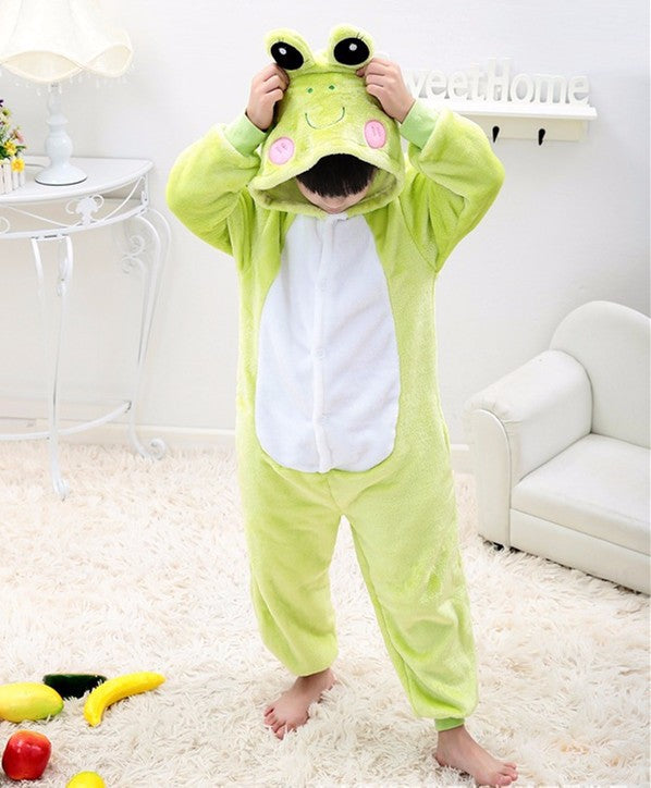 Toy Farm Unisex Animal Pyjamas  - Frog Kids Onesie (Cosplay / Nightwear / Halloween / Carnival / Novelty Costume)