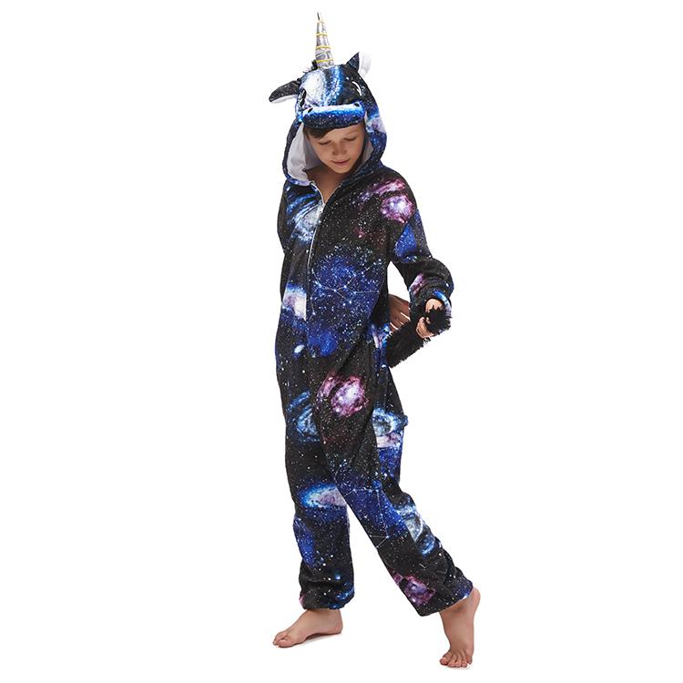 Onesie World Unisex Animal Pyjamas - Dark Galaxy Unicorn Kids (Cosplay / Nightwear Halloween