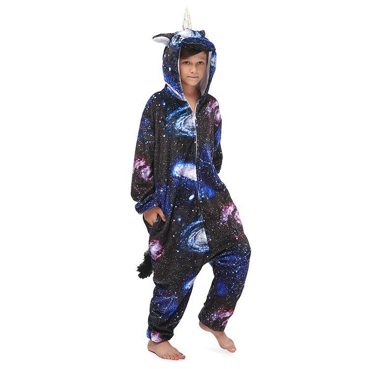 Toy Farm Unisex Animal Pyjamas - Dark Galaxy Unicorn Baby Onesie (Cosplay / Nightwear / Halloween / Carnival / Novelty Costume)
