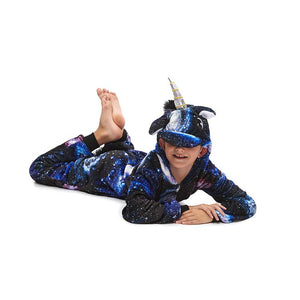 Onesie World Unisex Animal Pyjamas - Dark Galaxy Unicorn Kids (Cosplay / Nightwear Halloween