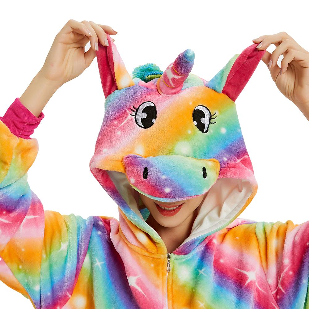 Onesie World Unisex Animal Pyjamas - Golden Rainbow Unicorn Adult (Cosplay / Nightwear Halloween