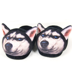 3D Husky Slippers Slippers