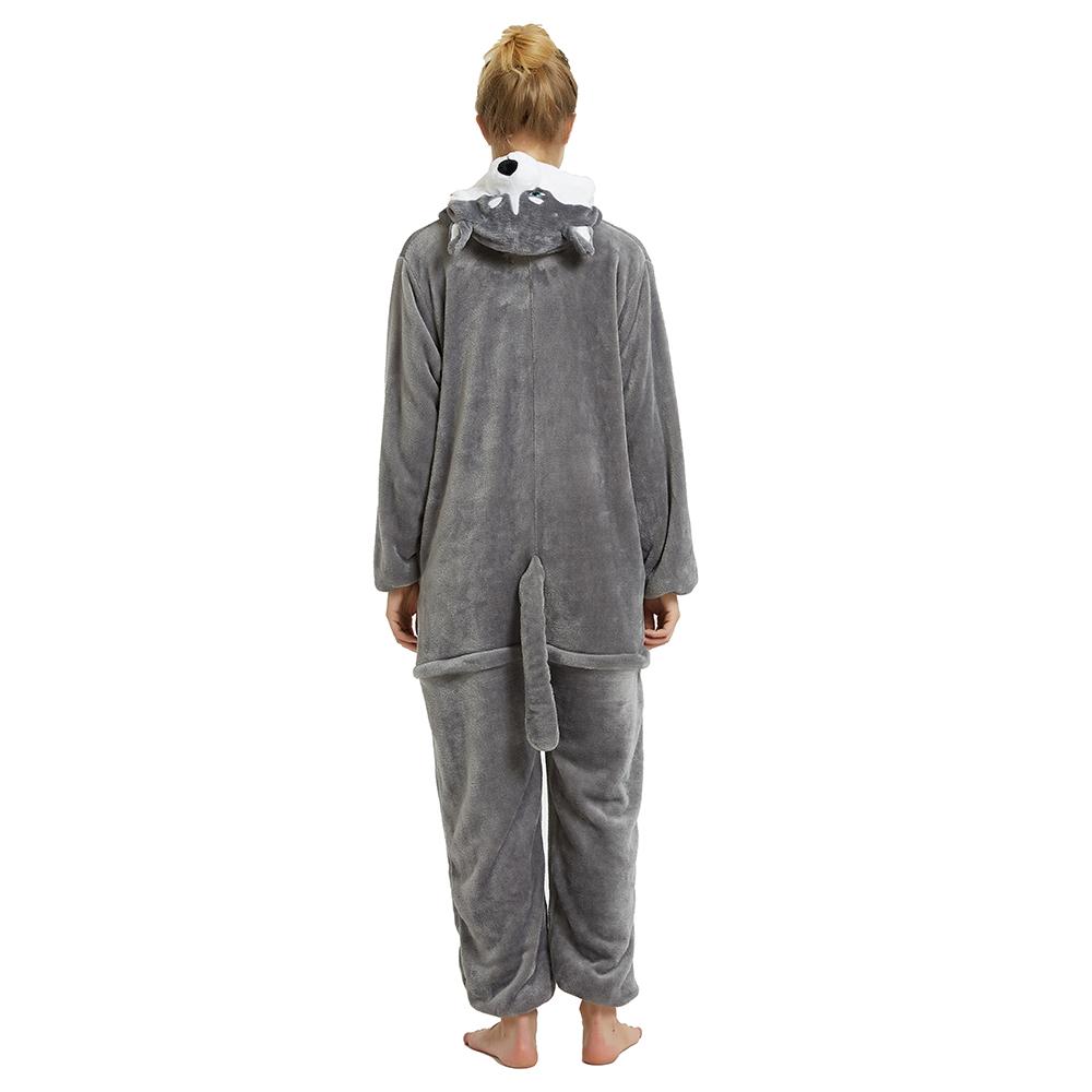 Onesie World Unisex Animal Pyjamas - Grey Husky Dog Adult (Cosplay / Nightwear Halloween Carnival