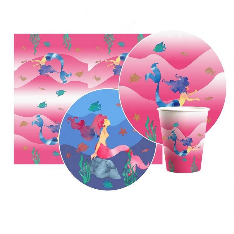 Mermaid Theme Birthday Party Cutlery Package (#Type A)