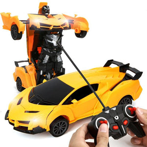 1:18 Transformer Remote Control Car Model Kids Toy - Yellow Toys
