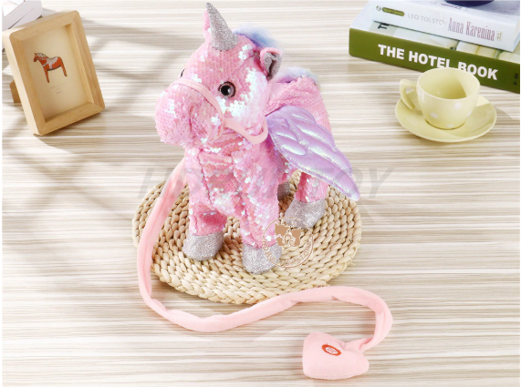 Magic Walking And Singing Unicorn Sequin Pink Toys