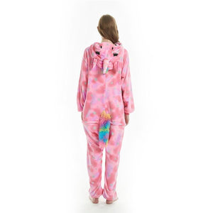 Onesie World Unisex Animal Pyjamas - Pink Star Sleeping Unicorn Adult (Cosplay / Nightwear Halloween