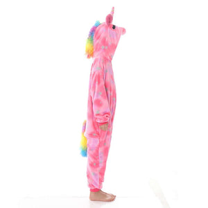 Onesie World Unisex Animal Pyjamas - Pink Star Sleeping Unicorn Kids (Cosplay / Nightwear Halloween