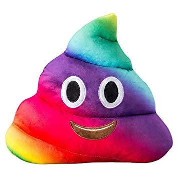 Emoji Rainbow Poop Pillow Pillow