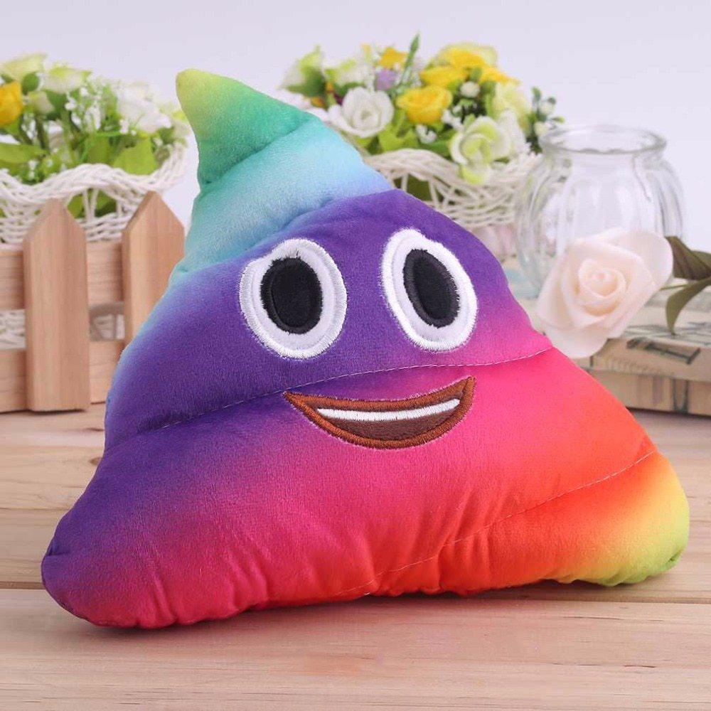 Emoji Rainbow Poop Pillow Pillow