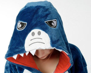 Onesie World Unisex Animal Pyjamas - Navy Blue Shark Adult (Cosplay / Nightwear Halloween Carnival