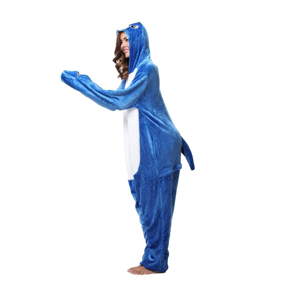 Onesie World Unisex Animal Pyjamas - Navy Blue Shark Adult (Cosplay / Nightwear Halloween Carnival