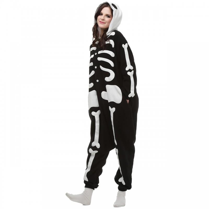 Onesie World Unisex Animal Pyjamas - Spooky Skeleton Adult (Cosplay / Nightwear Halloween Carnival