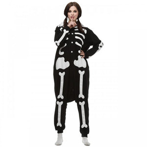 Onesie World Unisex Animal Pyjamas - Spooky Skeleton Adult (Cosplay / Nightwear Halloween Carnival