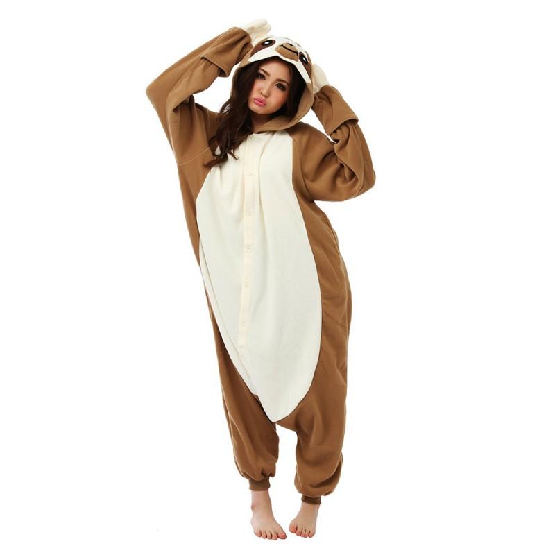 Onesie World Unisex Animal Pyjamas - Sloth Adult (Cosplay / Nightwear Halloween Carnival Novelty