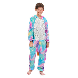 Onesie World Unisex Animal Pyjamas - Rainbow Unicorn With Sparkling Stars Kids (Cosplay / Nightwear