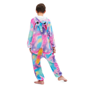 Onesie World Unisex Animal Pyjamas - Rainbow Unicorn With Sparkling Stars Kids (Cosplay / Nightwear