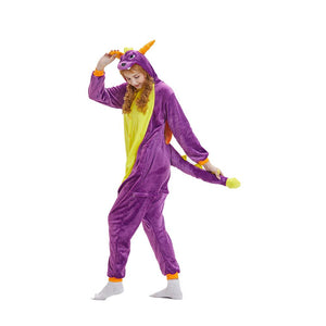 Onesie World Unisex Animal Pyjamas - Purple Spyro Dragon Adult (Cosplay / Nightwear Halloween