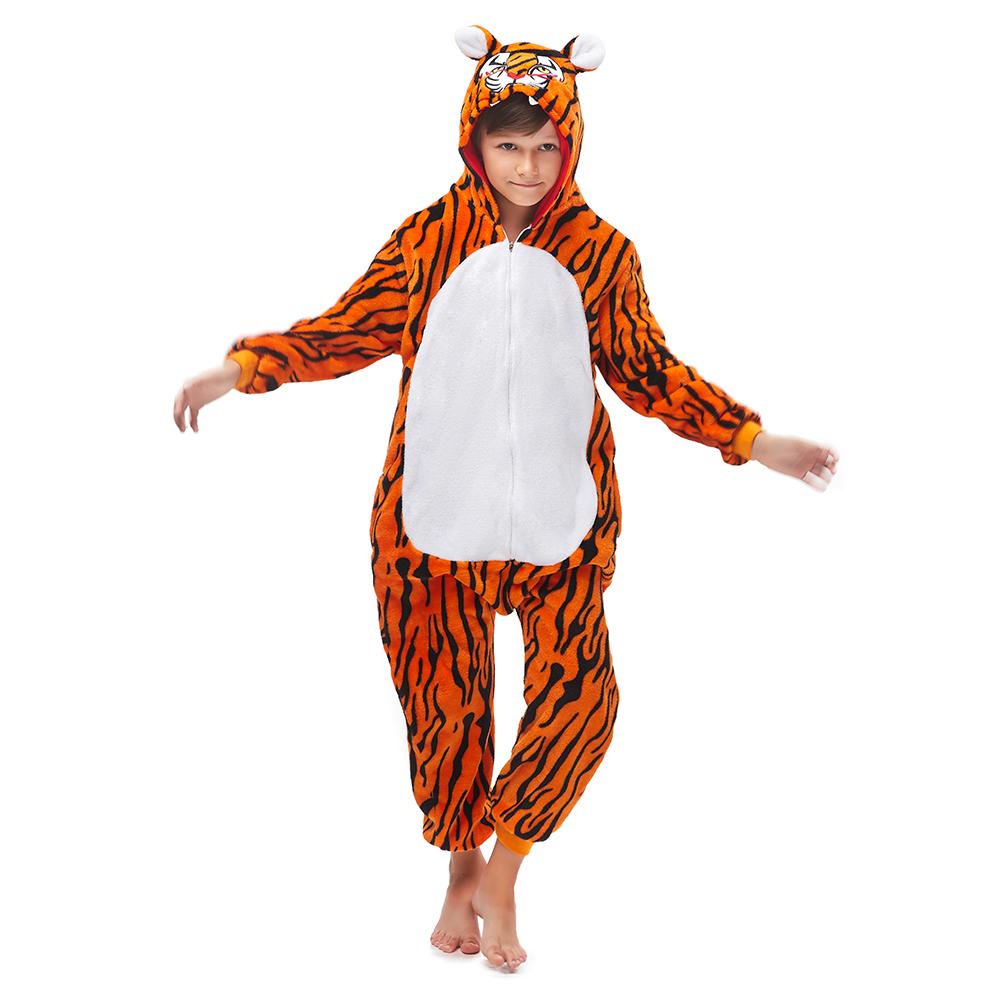 Onesie World Unisex Animal Pyjamas - Tiger Kids (Cosplay / Nightwear Halloween Carnival Novelty