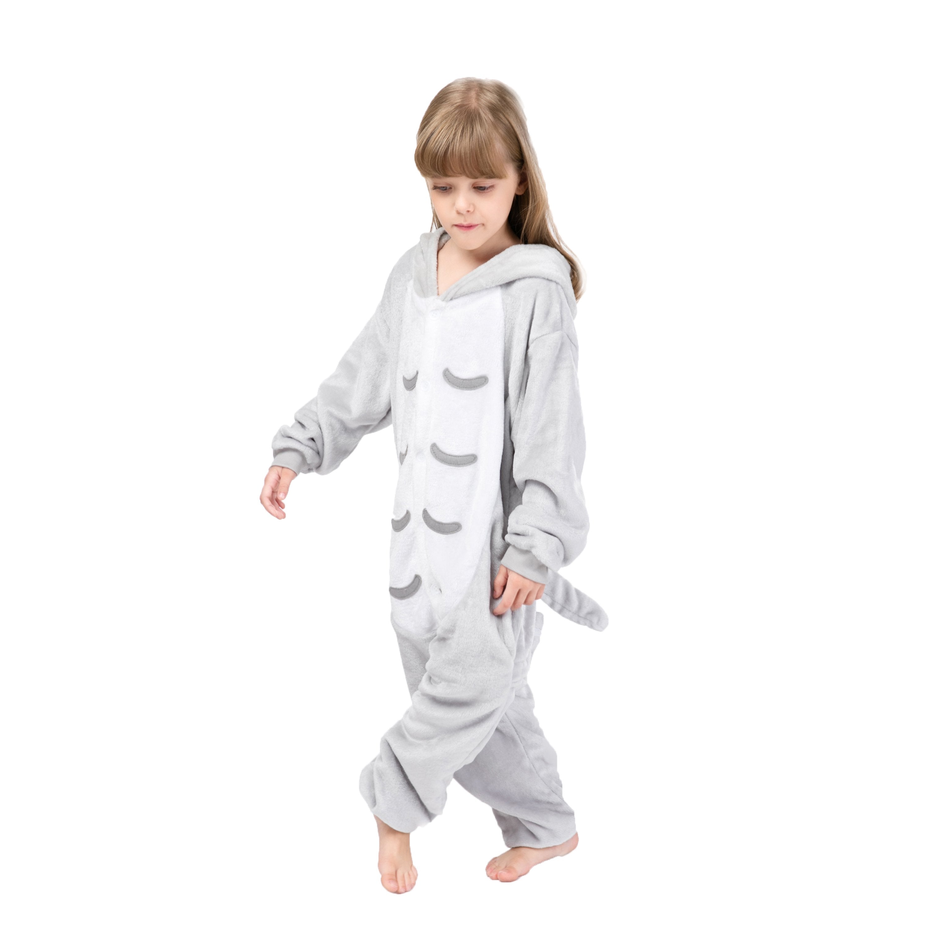 Onesie World Unisex Animal Pyjamas - Grey Totoro Kids (Cosplay / Nightwear Halloween Carnival