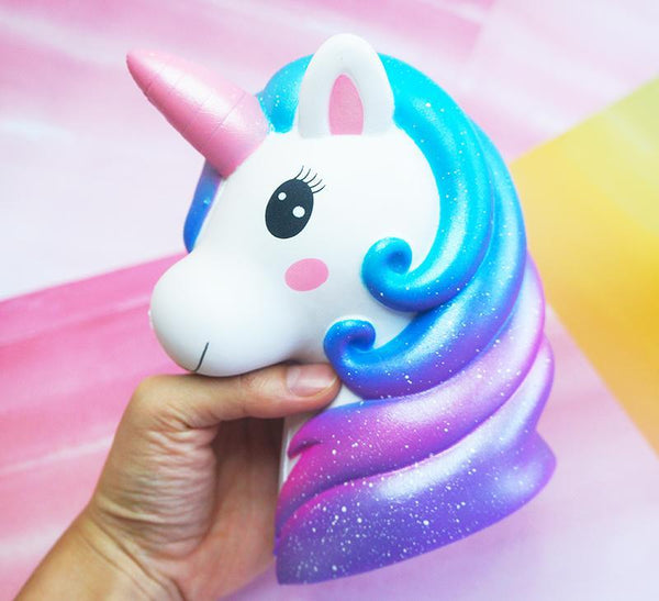 Jumbo Galaxy Unicorn Head Squishy Squishies