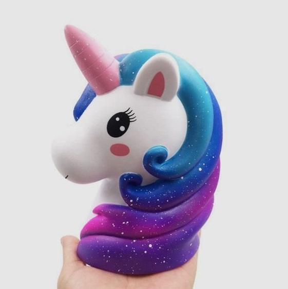 Jumbo Galaxy Unicorn Head Squishy Squishies