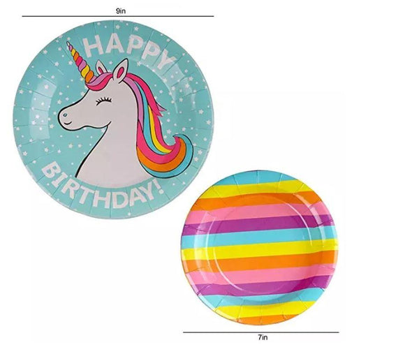 Unicorn Theme Birthday Party Tableware Package (#Type B)