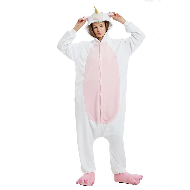 Onesie World Unisex Animal Pyjamas - White Unicorn Adult (Cosplay / Nightwear Halloween Carnival