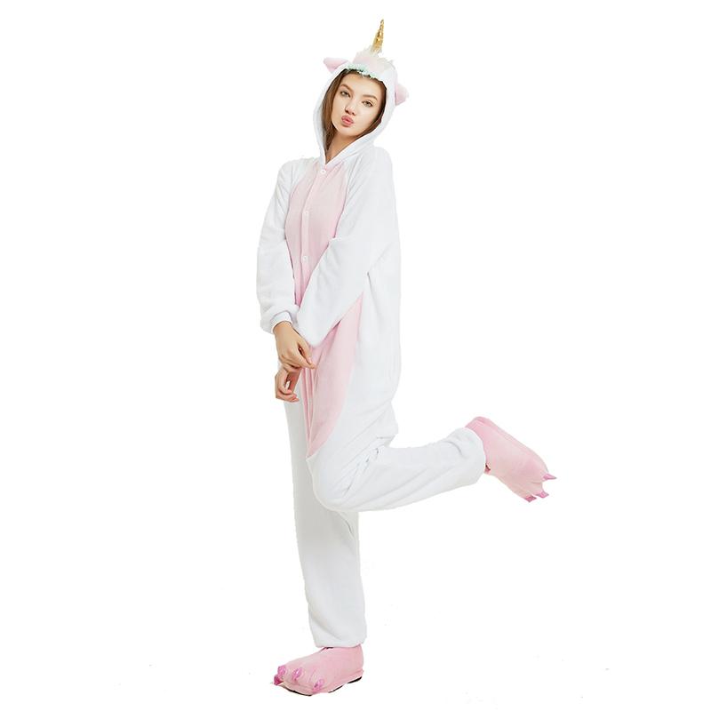Onesie World Unisex Animal Pyjamas - White Unicorn Adult (Cosplay / Nightwear Halloween Carnival