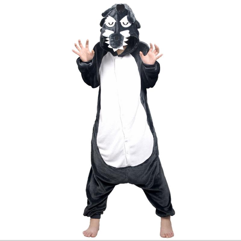 Onesie World Unisex Animal Pyjamas - Grey Wolf Adult (Cosplay / Nightwear Halloween Carnival Novelty