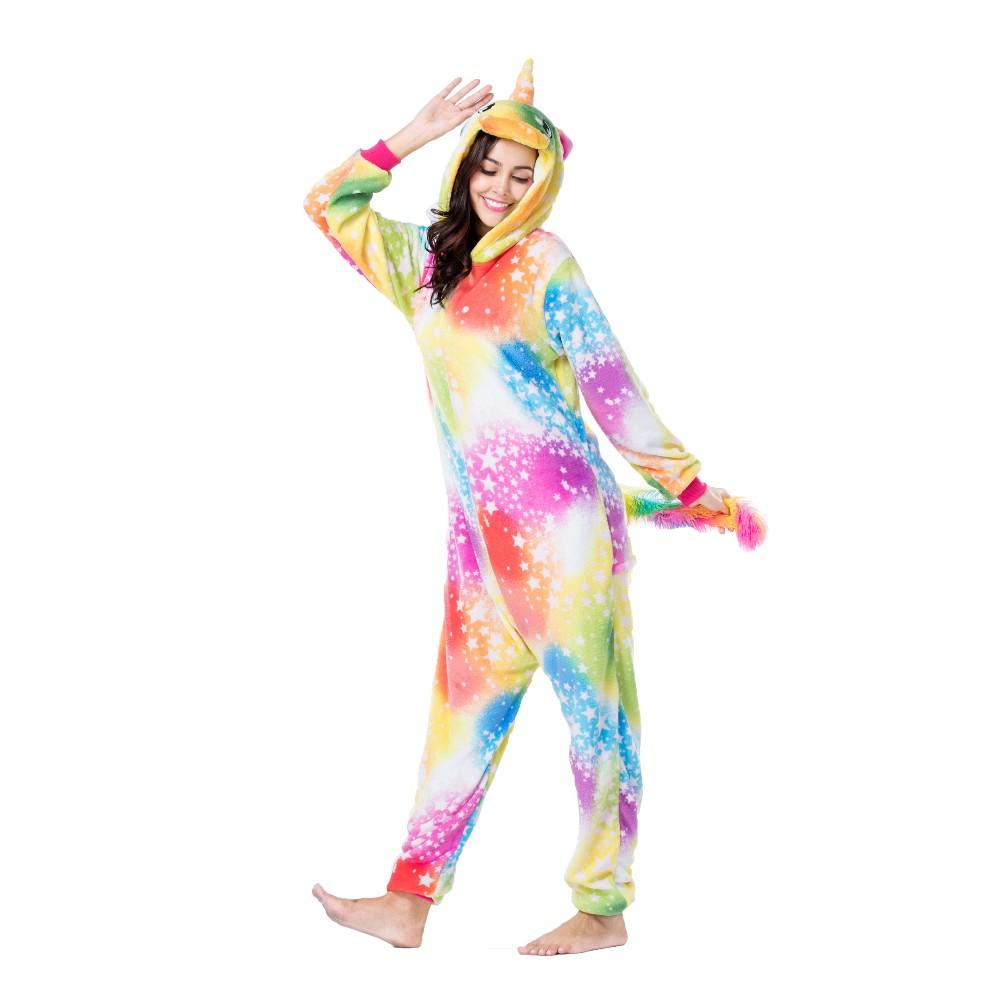 Onesie World Unisex Animal Pyjamas - Yellow Bright Sky Unicorn Adult (Cosplay / Nightwear Halloween