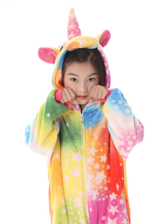 Onesie World Unisex Animal Pyjamas - Yellow Bright Sky Unicorn Kid (Cosplay / Nightwear Halloween