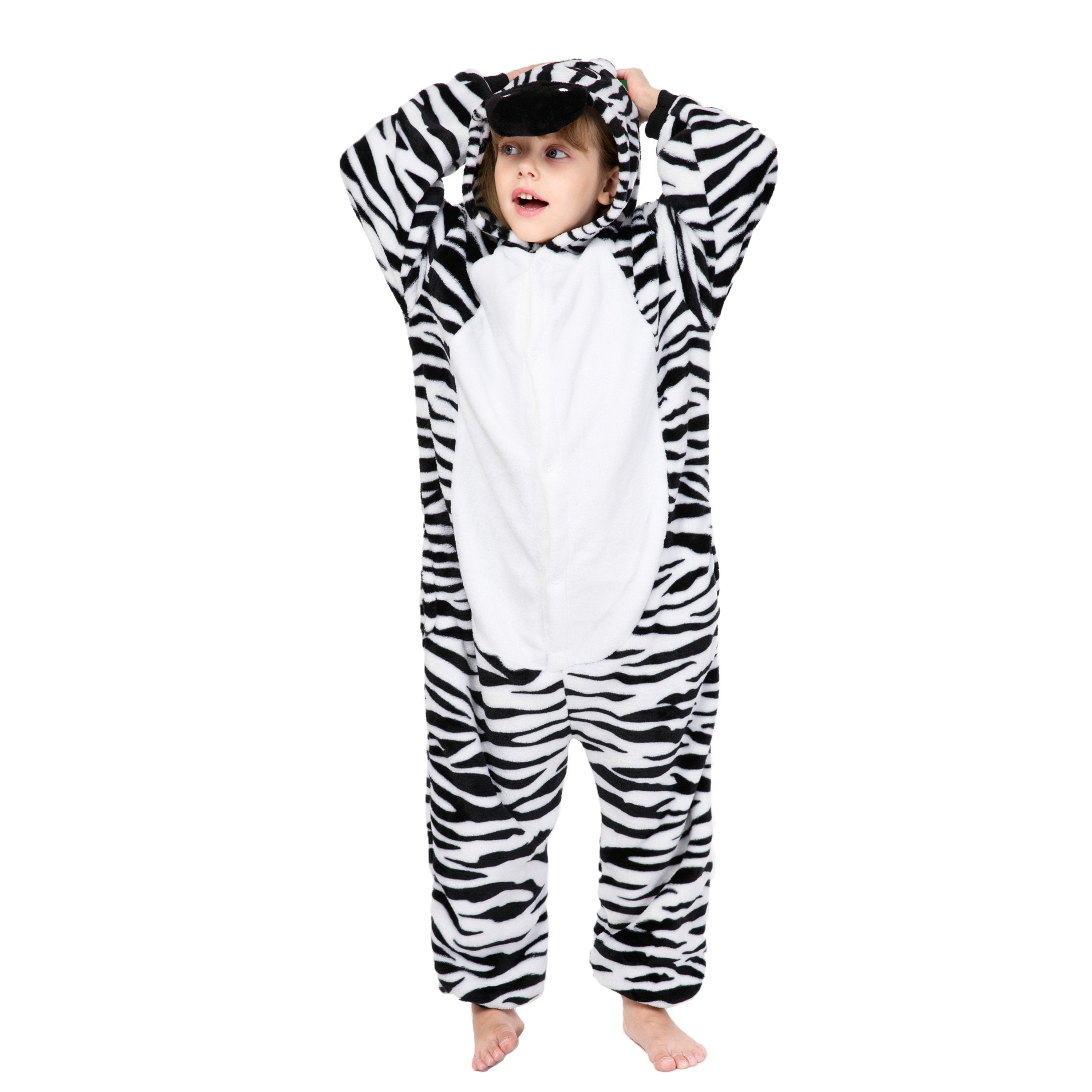 Onesie World Unisex Animal Pyjamas - Zebra Kids (Cosplay / Nightwear Halloween Carnival Novelty